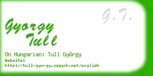 gyorgy tull business card