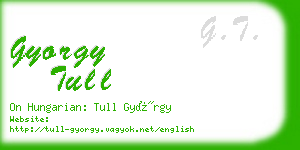 gyorgy tull business card